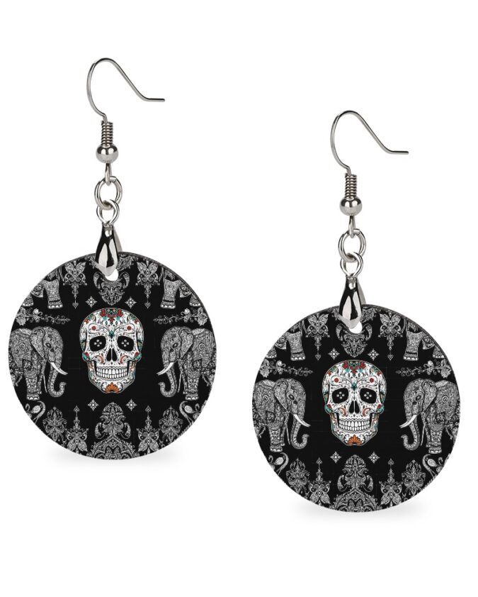Wooden earrings pendant Print your picture